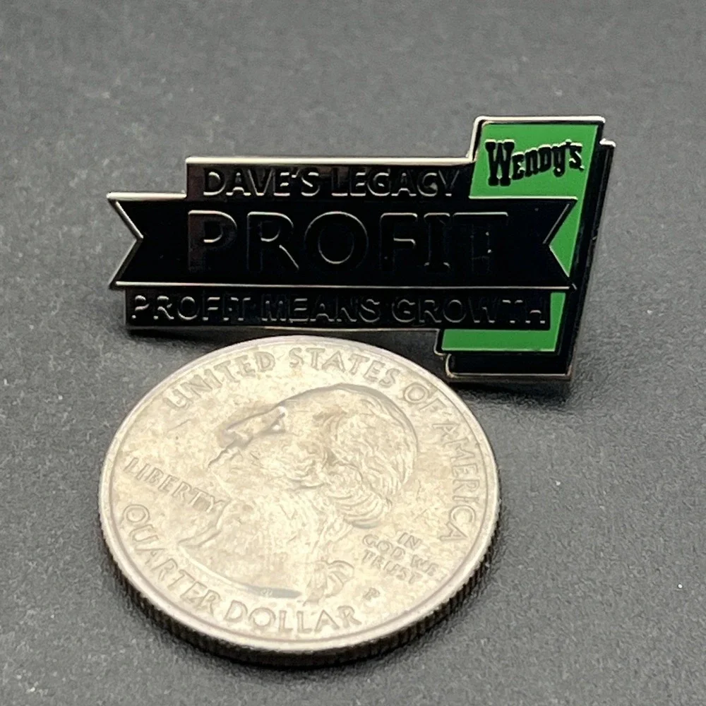 Wendy's Fast Food Restaurant Dave's Legacy Profit Growth Employee Lapel‎ Hat Pin